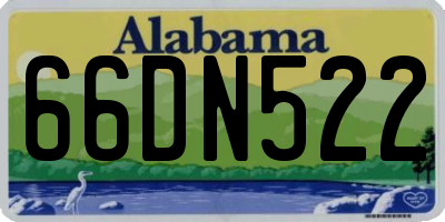 AL license plate 66DN522