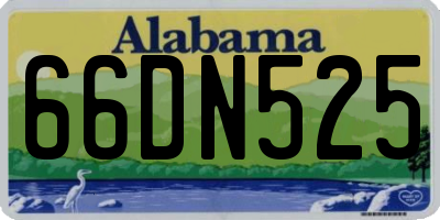 AL license plate 66DN525