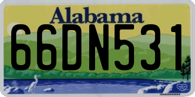 AL license plate 66DN531