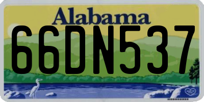 AL license plate 66DN537