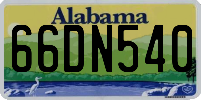 AL license plate 66DN540