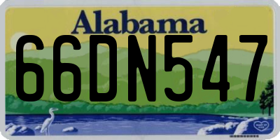 AL license plate 66DN547
