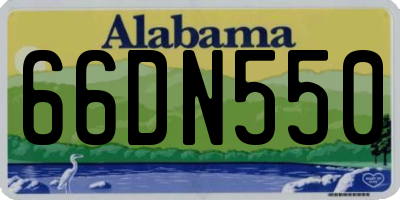 AL license plate 66DN550