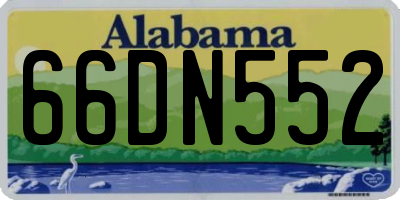 AL license plate 66DN552