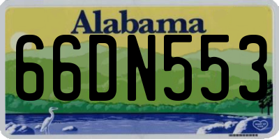 AL license plate 66DN553