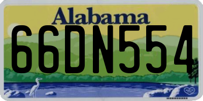 AL license plate 66DN554