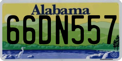 AL license plate 66DN557