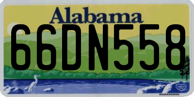 AL license plate 66DN558