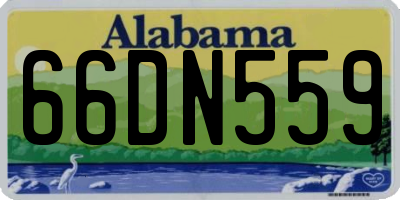 AL license plate 66DN559