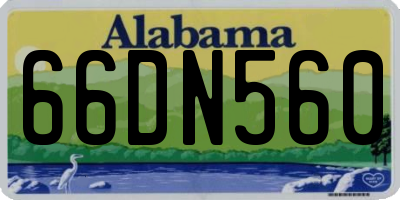 AL license plate 66DN560