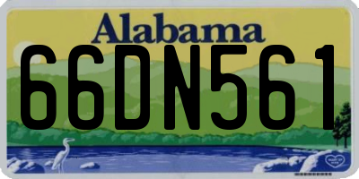 AL license plate 66DN561