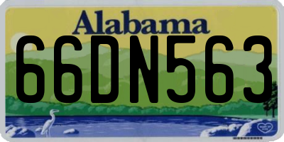 AL license plate 66DN563