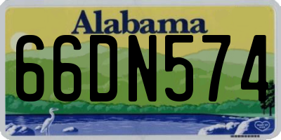 AL license plate 66DN574
