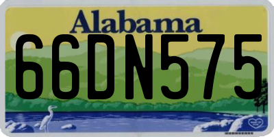 AL license plate 66DN575