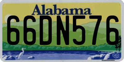 AL license plate 66DN576