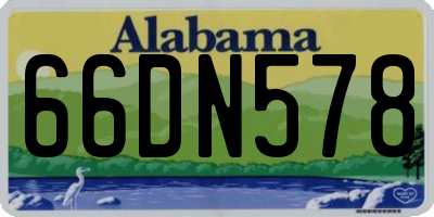 AL license plate 66DN578