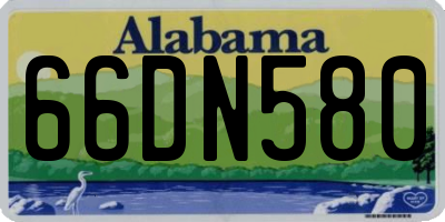 AL license plate 66DN580