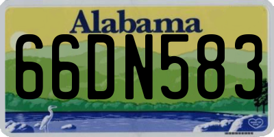 AL license plate 66DN583
