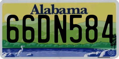 AL license plate 66DN584