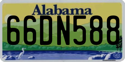 AL license plate 66DN588
