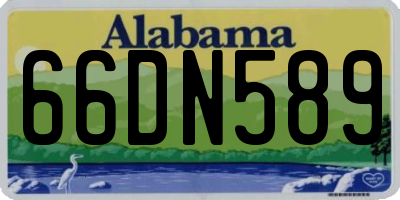 AL license plate 66DN589