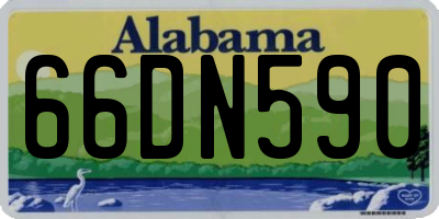 AL license plate 66DN590