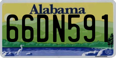 AL license plate 66DN591
