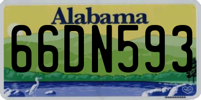 AL license plate 66DN593