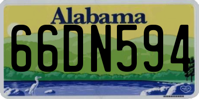 AL license plate 66DN594