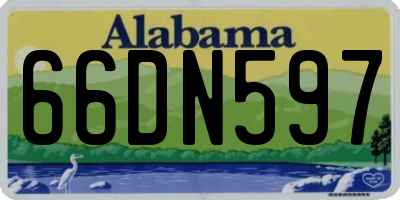 AL license plate 66DN597