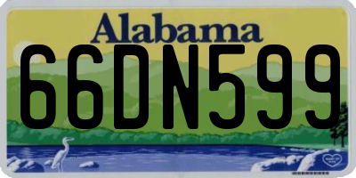AL license plate 66DN599