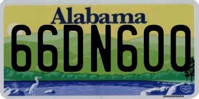 AL license plate 66DN600