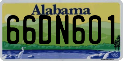 AL license plate 66DN601