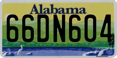 AL license plate 66DN604