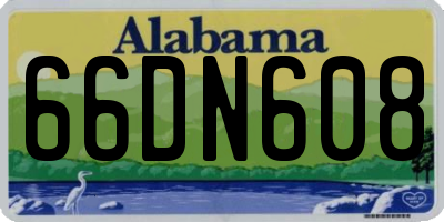 AL license plate 66DN608