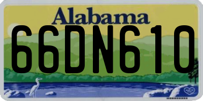 AL license plate 66DN610