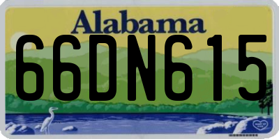 AL license plate 66DN615