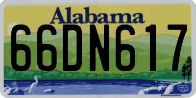 AL license plate 66DN617