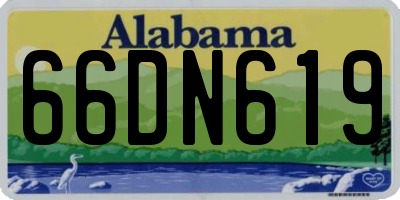 AL license plate 66DN619