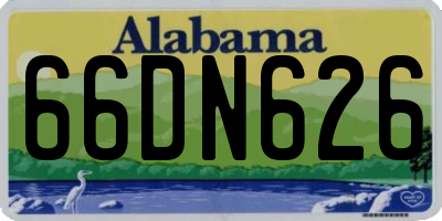 AL license plate 66DN626