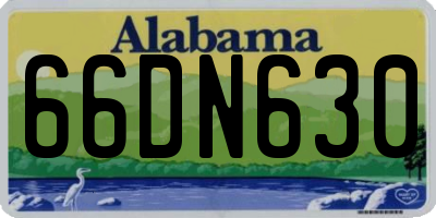 AL license plate 66DN630