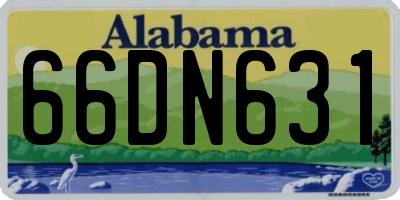 AL license plate 66DN631