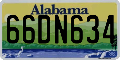 AL license plate 66DN634