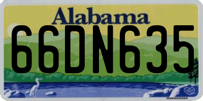 AL license plate 66DN635