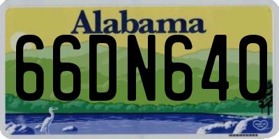 AL license plate 66DN640
