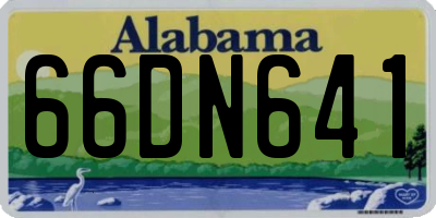 AL license plate 66DN641