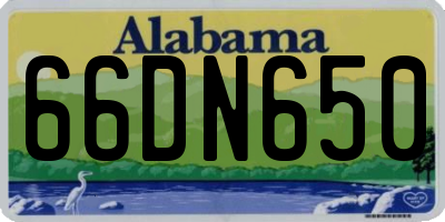 AL license plate 66DN650