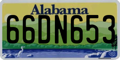 AL license plate 66DN653