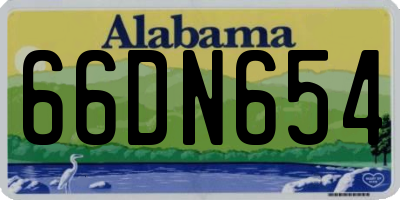AL license plate 66DN654