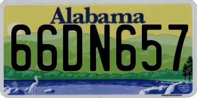 AL license plate 66DN657